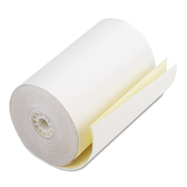 Iconex Impact Printing Carbonless Paper Rolls, 4.5 x 90ft, Wht/Canary, PK24 8785